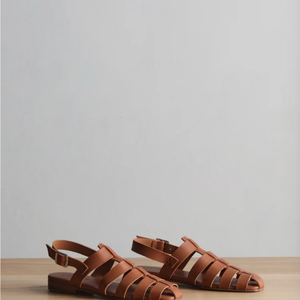 Jenni Kayne Lake leather fisherman sandal 36 6 Saddle